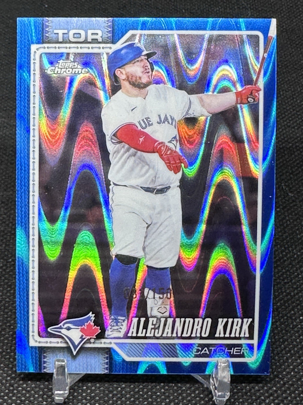 2026 Topps Chrome Alejandro Kirk Blue Raywave 082/150