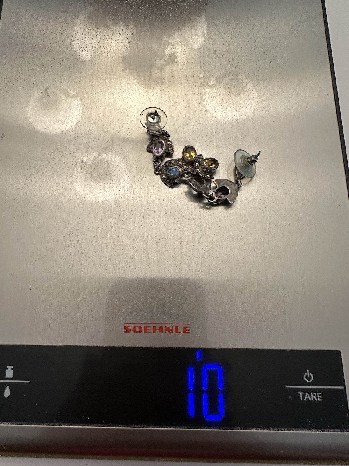 925 STERLING SILVER DANGLE MULTI GEMSTONE MARCASI… - image 15