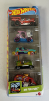 Hw Fun Park - Hot Wheels - 1:64 Ratio - New - 5 Pack JBJ88