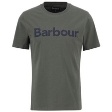 Image of Barbour Mens Logo T-Shirt Thyme Green Size Medium Summer