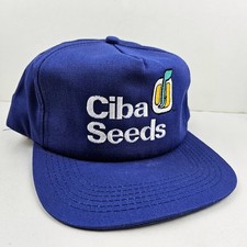 Vintage K Products USA MADE Ciba Seed Farm Mesh Trucker Hat Snapback Cap