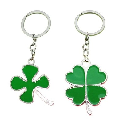 Unique Designs Four Leaf Clovers Keyring for Students and Trendy Adults