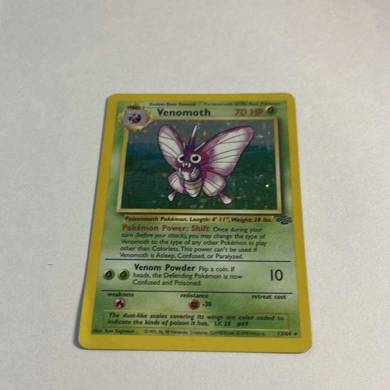 1999 Pokemon TCG Jungle Venomoth 13/64 Holo Rare Unlimited WOTC