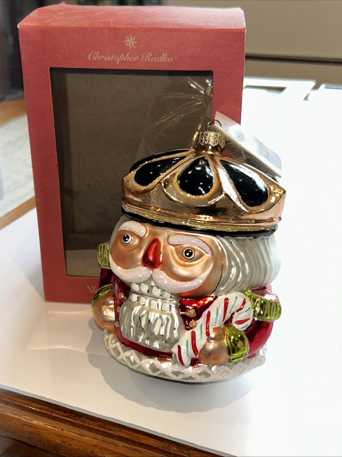 Christopher Radko Nutcracker  Crunch Grunch Santa Glass Ornament 6