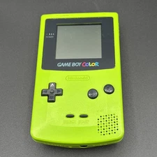 Nintendo Gameboy Color GBC Kiwi Green CGB-001 Handheld System Console Tested