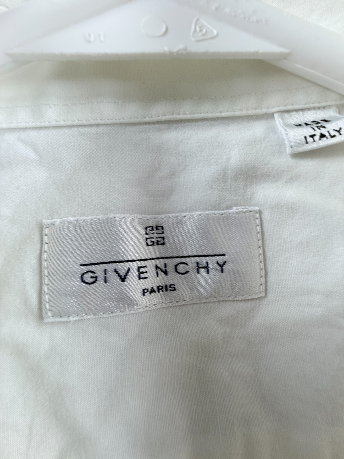 Givenchy Cotton Italy 17 White Solid Button Up Lo… - image 5