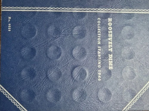 Roosevelt Dime complete set 1946 thru 1964 in Whitman album 48 coins