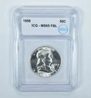 1956 Franklin Half Dollar MS65 FBL ICG *6453