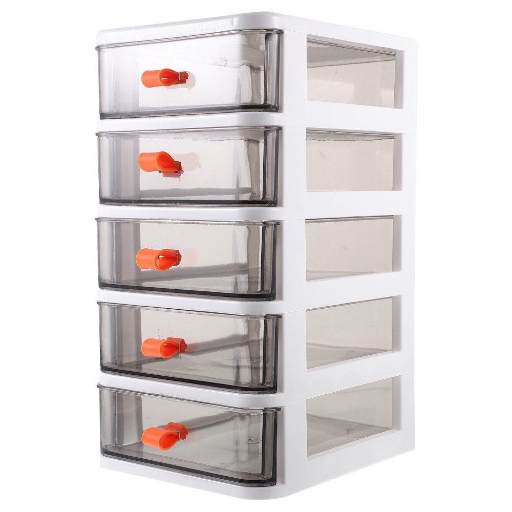 5-Tier Plastic Storage Drawer Organizer for Office Stationery