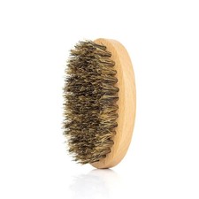 Cepillo de barba de cerdas de jabalí natural para hombre mango de bambú peine para barba y bigote