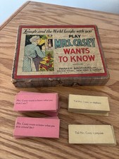 Antique Parker Brothers MRS. CASEY WANTS TO KNOW Game in Box