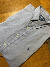 Polo Ralph Lauren Yarmouth Mens 16 34/35 Long Sleeve Button Down Shirt Blue