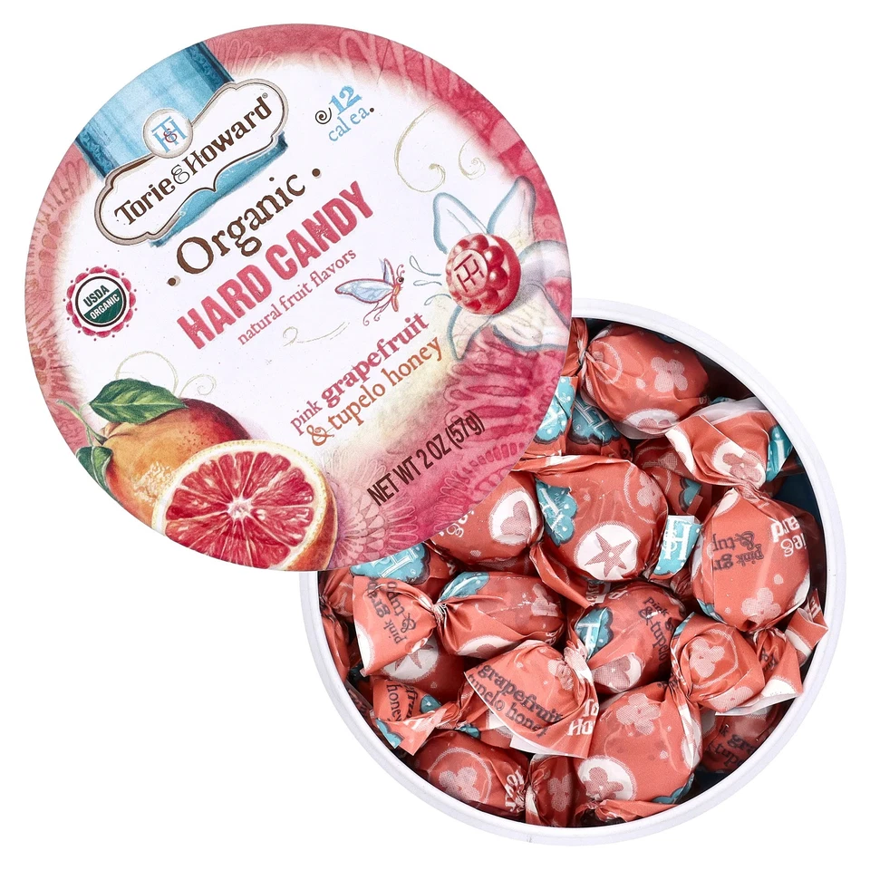 Organic Hard Candy, Pink Grapefruit & Tupelo Honey, 2 oz (57 g) - Image 4 of 4