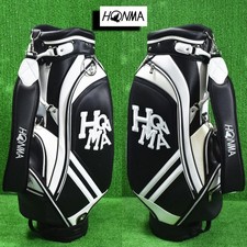 HONMA 9-inch Black/White Cart Bag Golf Carry Caddy Bag Rare Japan Used