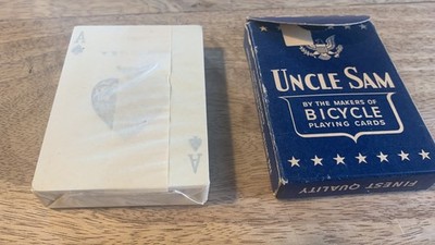 Original Vintage Spielkarten Uncle Sam 1942 Kartendeck POKER / USA / NEU