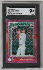 ROMAN ANTHONY 2024 DONRUSS OPTIC #122 / ROOKIE RC PINK VELOCITY #22/79 - SGC 9