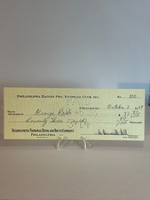 1938 Bert Bell Signed Check Auto Autograph NFL Philadelphia Eagles NFL HOF