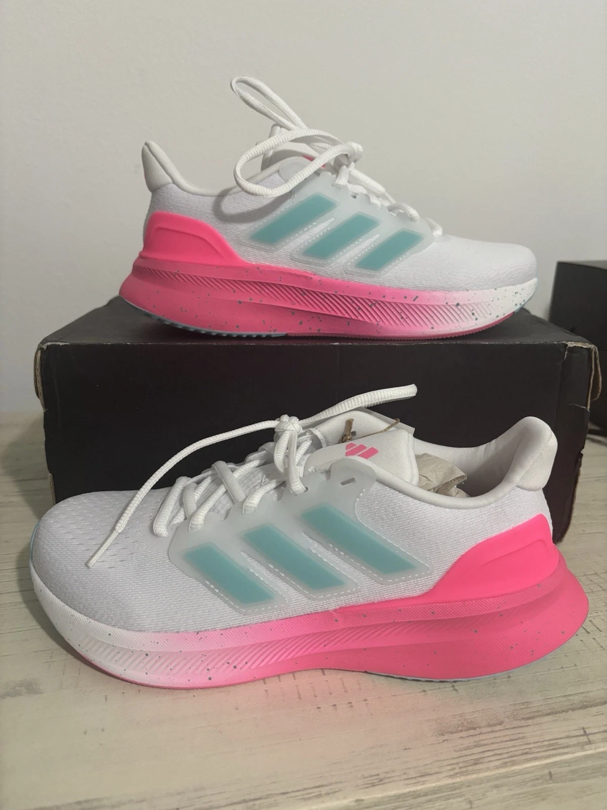Adidas Ultrarun 5 Pink/white/turq Size 5