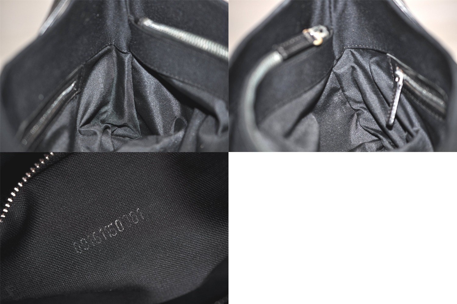 Authentic FENDI Vintage Shoulder Hand Bag Jersey Leather Black 4802N