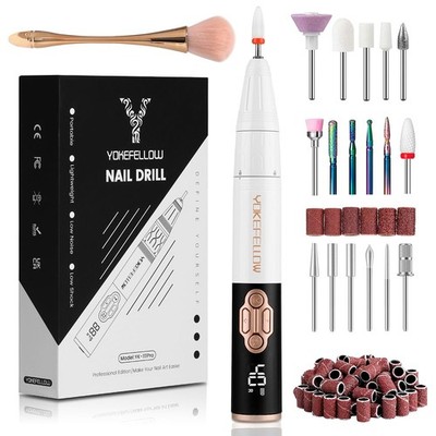 Electric Nail Drill 40000 RPM - High-Definition LCD Display, 17 Bits