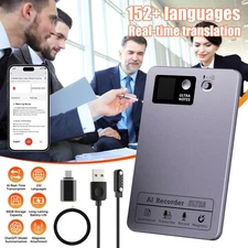 Unlimited Transcription AI Recorder GPT-4.0 Summary 64GB Storage Magsafe Design