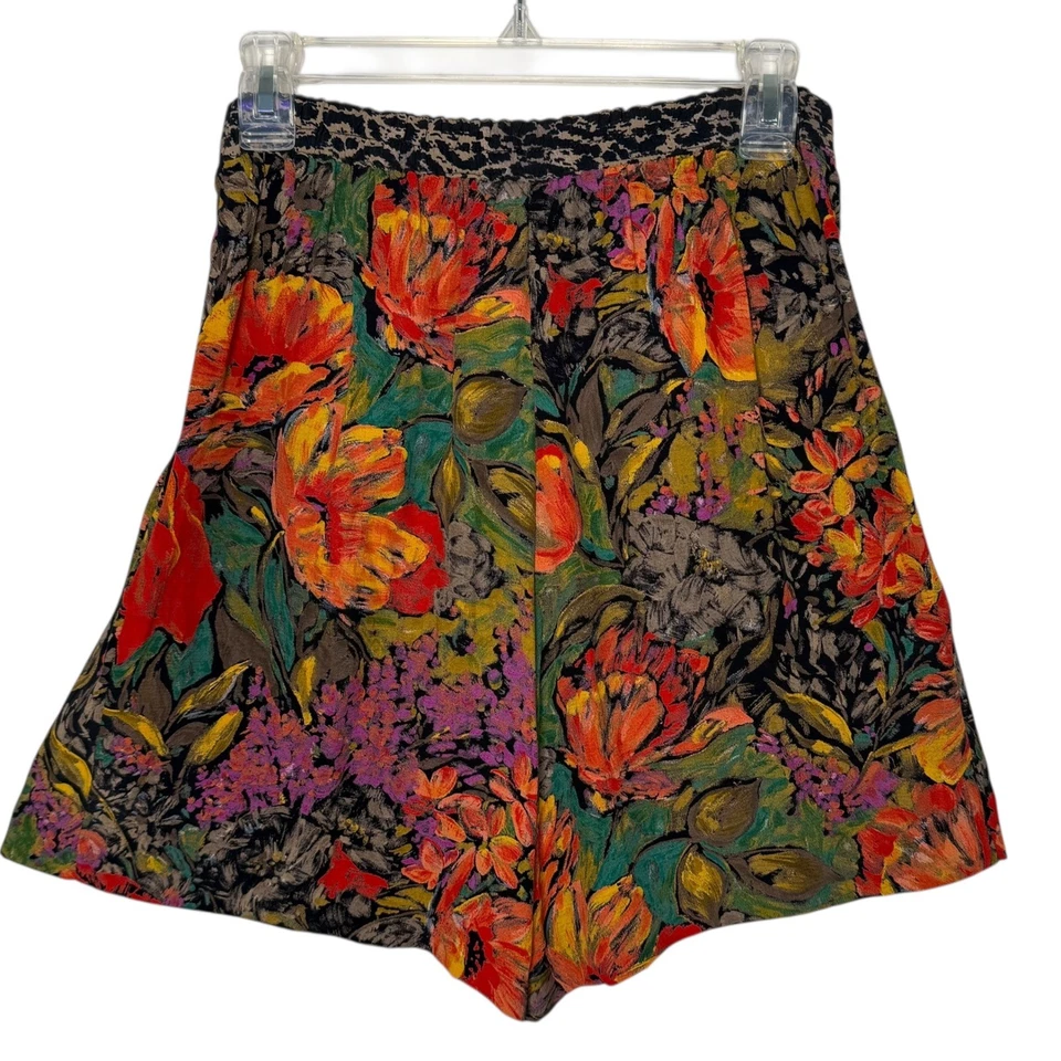 Pantalones Cortos Culotte Vintage Años 80 90 Dorothy Schoelen Cintura Alta Talla 4 Artístico Retro Foto 4 de 4