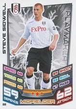 088 STEVE SIDWELL FULHAM.FC TRADING CARD MATCH ATTAX TOPPS 2013