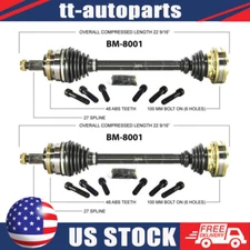 For BMW 318i 318is 325e 325i RWD 84-93 Pair of Rear CV Axle Shafts SurTrack Set