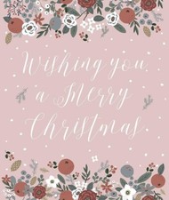 Riley Blake "Warm Wishes" Large Panel 64x54 Wishing You A Merry Christmas Cotton