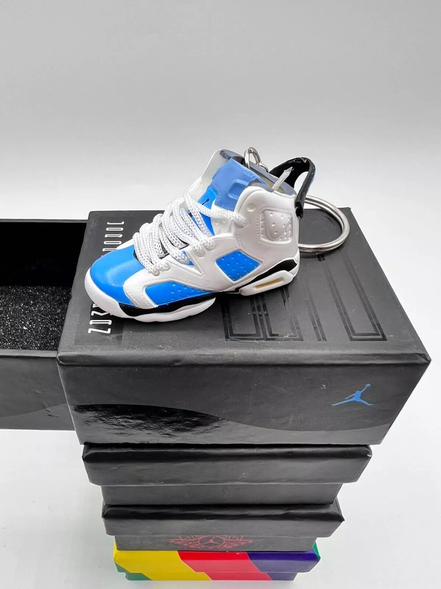 Jordan 6 UNC Collectible Mini Shoe Keychain Sneaker Keychain Shoe