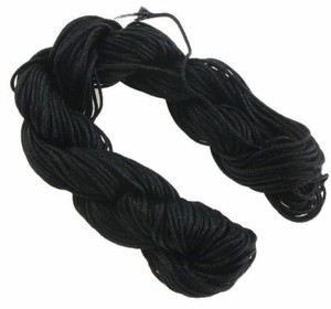 30 Meter Makramee Garn Nylonfäden Kordel 1mm Shamballa Band Schwarz