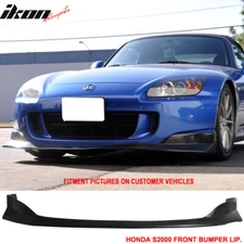 Fits 04-09 Honda S2000 AP2 AMS Style Front Bumper Lip Spoiler Unpainted Black PU