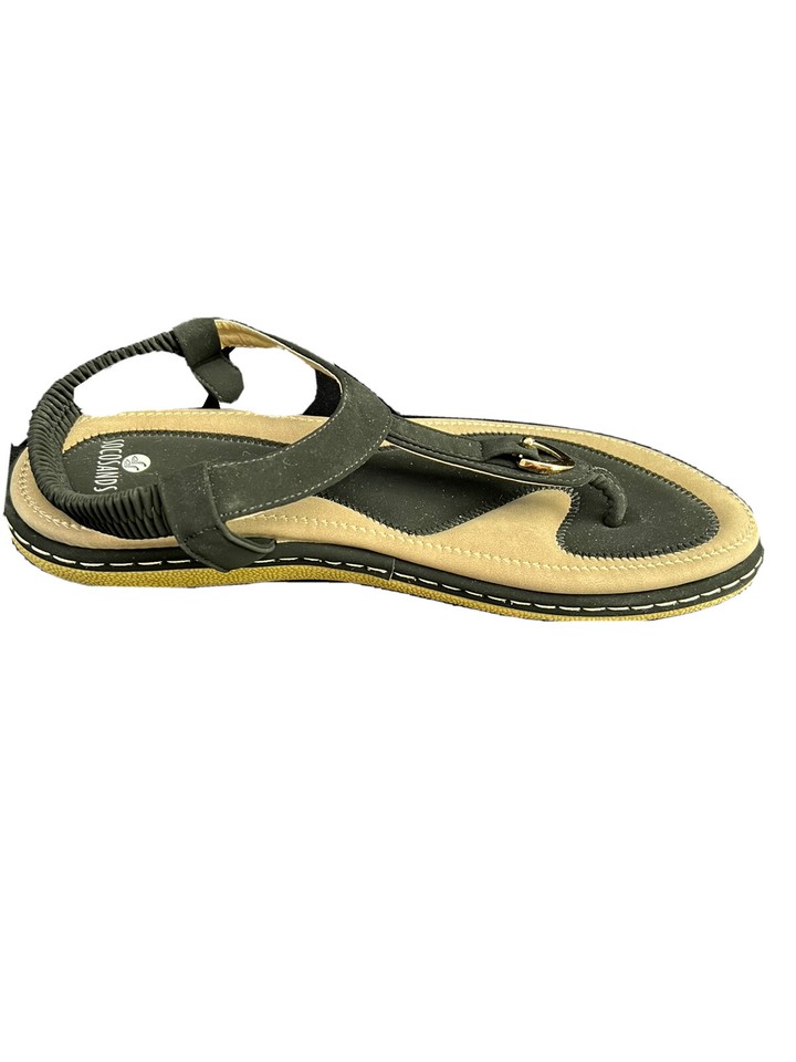 Socosands Women's Comfy Sandals Black Comfort Slip On Summer's Sandals