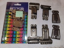 8 Vintage Stainless Steel Film Drying Clips Unicolor, Kodak, Ect.