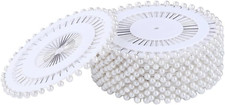 480 Pieces Silver round Pearl Head Straight Pins for Hand Crafts and Sewing Proj