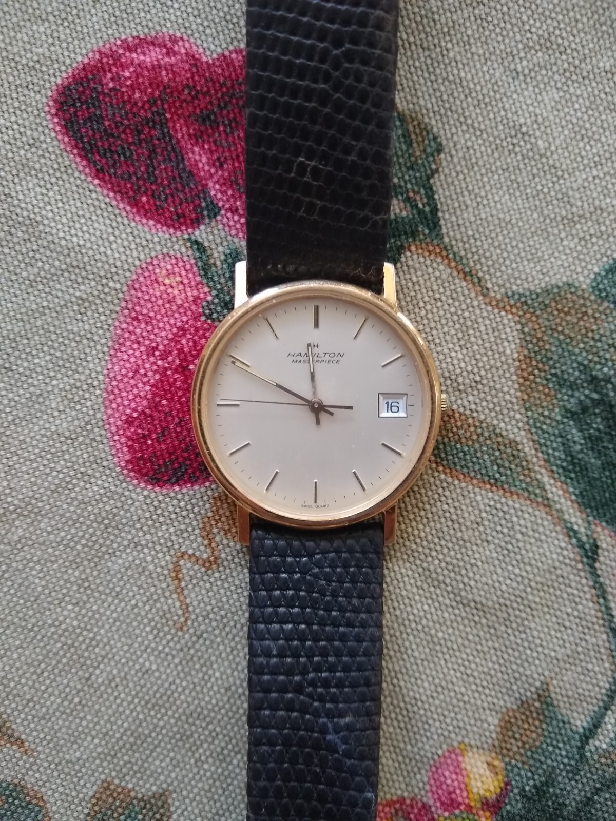 Vintage Hamilton Masterpiece Gold-Filled Men's Quartz Delta Airlines Watch