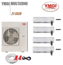 Ductless Mini Split AC Heat pump YMGI 54000 BTU 4 Zone  s 12K+12K+12K+18K T5GB