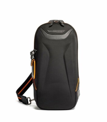 TUMI McLaren Torque Sling Body Bag 1389631041 carbon leather Fiber Black outlet