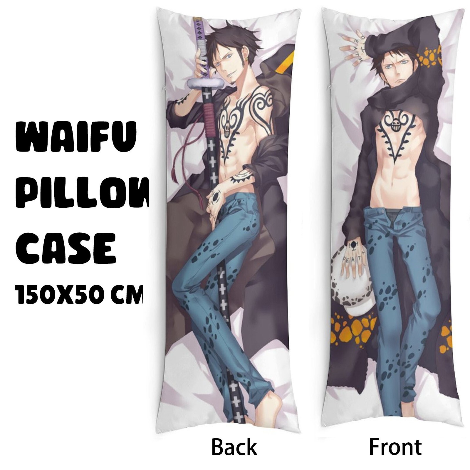 Case Cosplay Trafalgar Law Body Pillow Pillow Case 150x 50cm