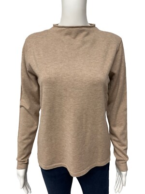 Vila Milans Women's Long Sleeve Beige Soft Pullover Sweater Size M