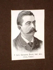 Deputy or Honourable in 1893 Lawyer Giuseppe Polti di Ceva Wedge