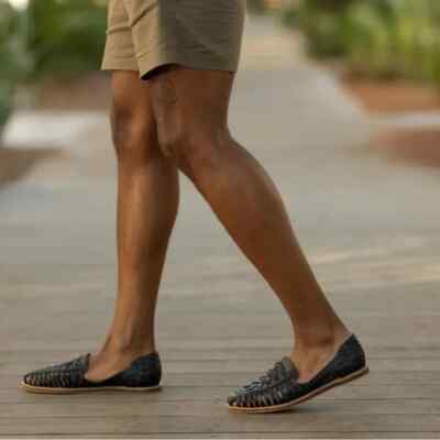 Nisolo Leather Sandal Huarache Men\'s size US 11 BLACK NWOB MSRP $150 Nisolo Leather Sandal Huarache Men main image 2