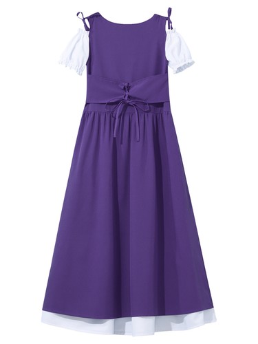 Girls Kids Medieval Princess Renaissance Dress Gown Halloween Fancy Costumes - Picture 11 of 188