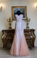 Women's Formal Lace Rhinestones Sequins beaded Long Evening Gown prom dress