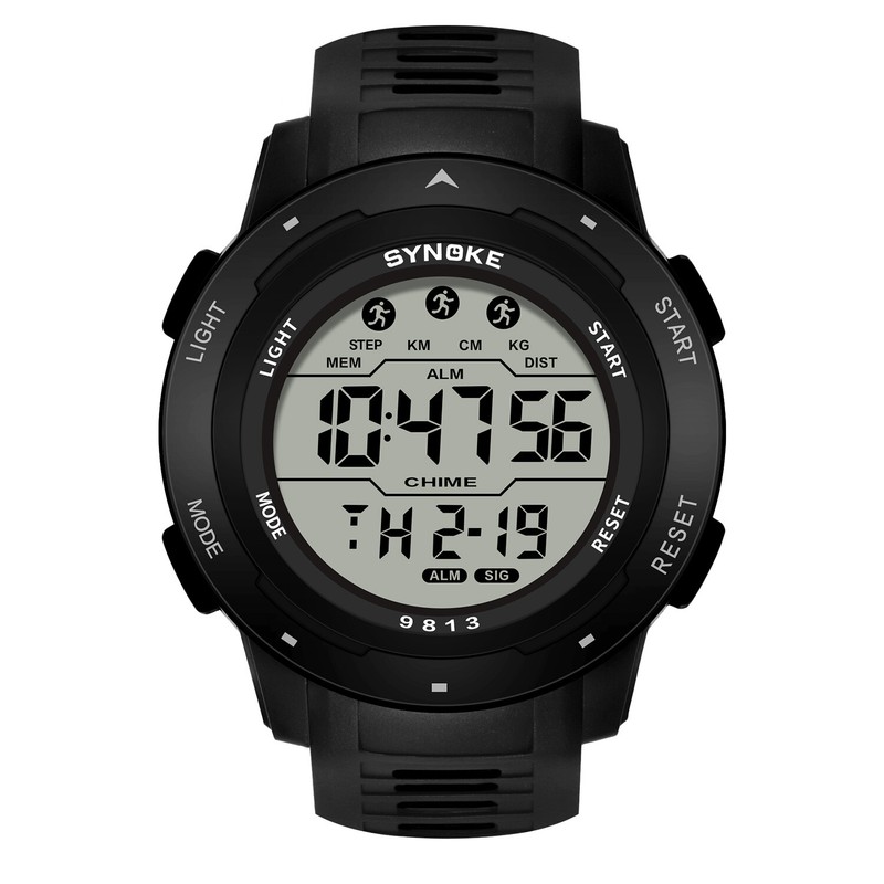 Black Men's Military Tactical Sports Watch LED Digital Backlight Wristwatch Gift