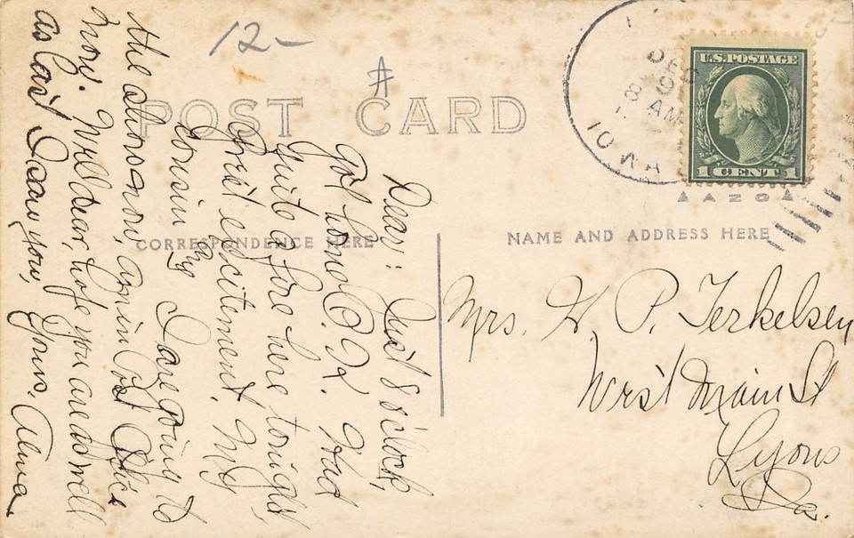 Lowden IowaLovers LaneSidewalk Past FenceHomesTrees Line Dirt Road