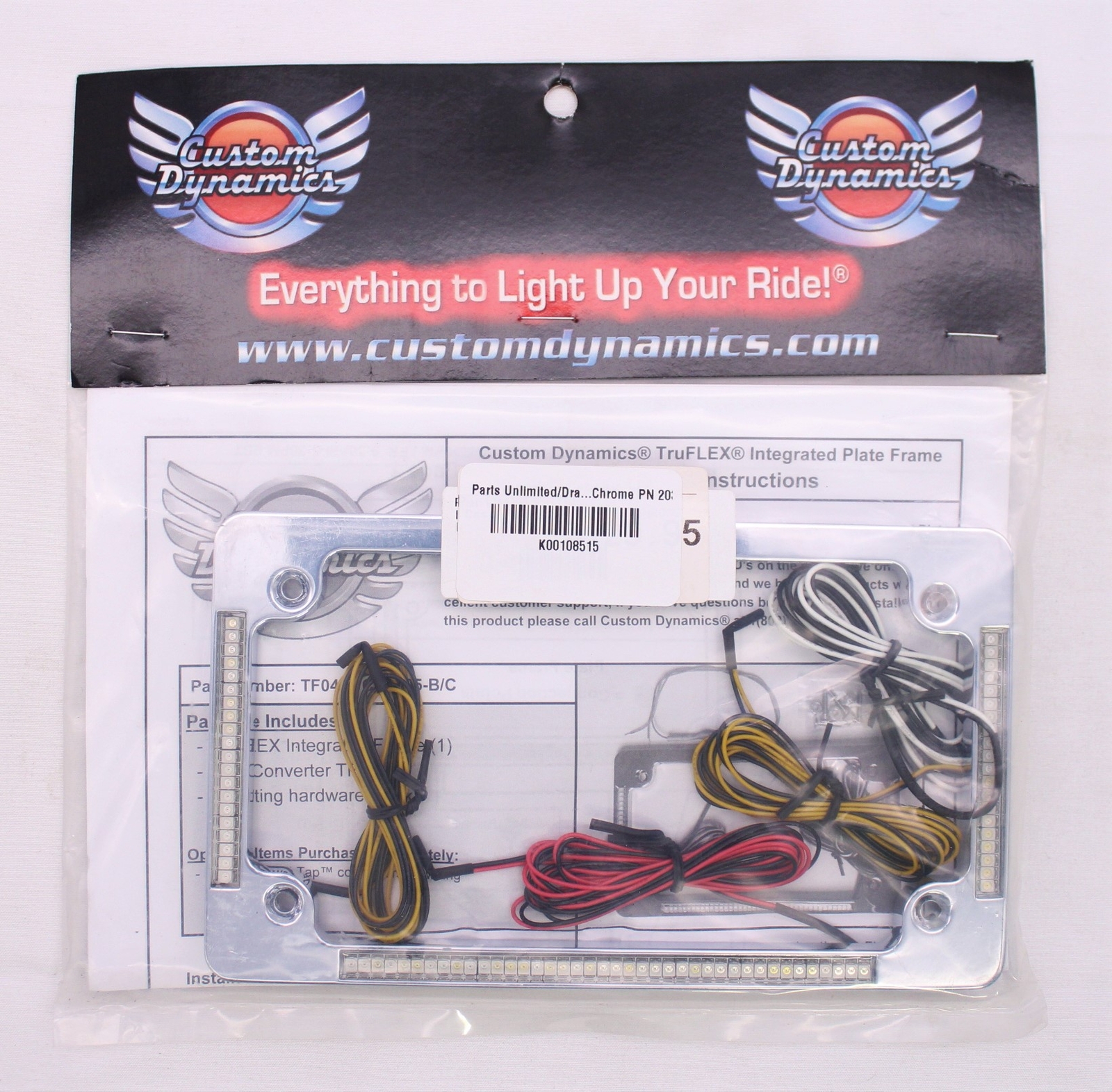 Custom Dynamics Frame LP Truflex Chrome Part Number - 20300768