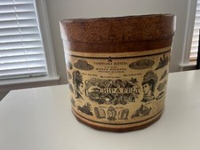 Vintage Chip and Felt Hat Box