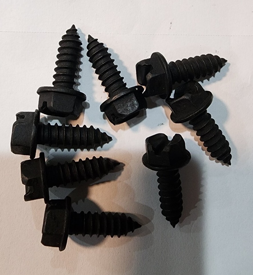 100 Pack License Plate Screws - #14 X 3/4 Inch, Zinc Coated, Self-Tapping For Cars, Trucks, SUVs