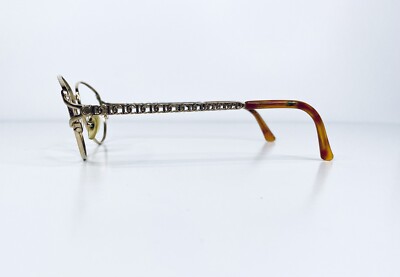 Christian Dior Gold Metal Oval Glasses Monogram Logo Temple  display picture 1